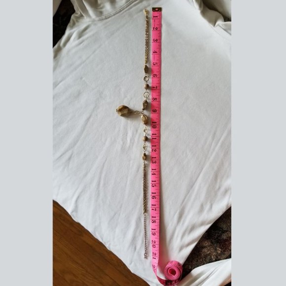 Picture jasper/landscape jasper gemstone necklace with gold accents, handmade - Picture 8 of 8